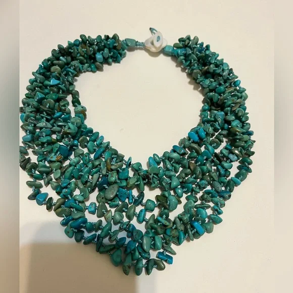 Turquoise Beaded Necklace - Picture 2 of 6